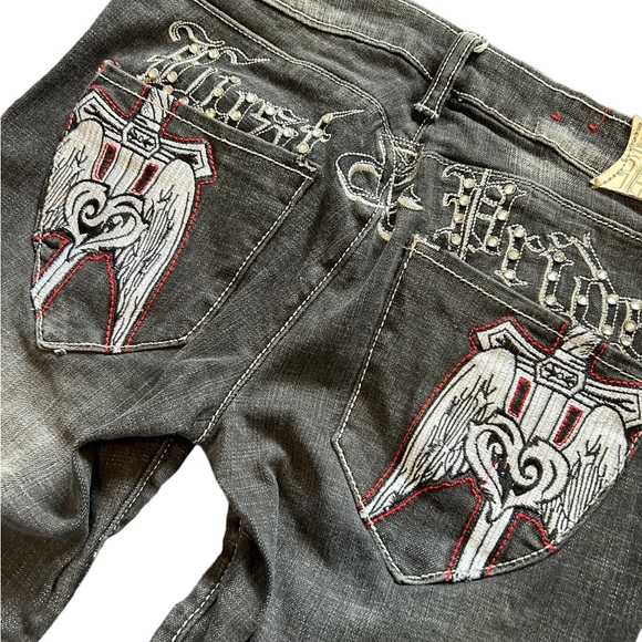 Pepe jeans black wash with embroidered pockets size 27 - Picture 9 of 11